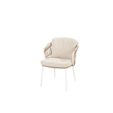 Dalias dining chair white with 2 cushions White