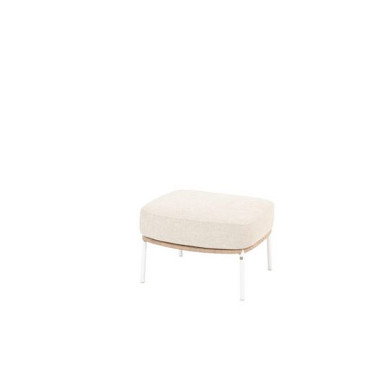 Dalias footstool white with cushion White