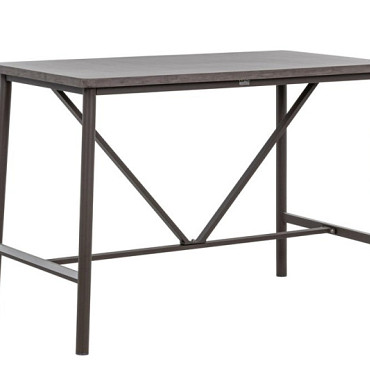 Bijou bar table 150x78x105h, top Light Weigth Concrete in Lava, base aluminium Taupe, NO Ice Cubes - Showroommodel OP=OP
