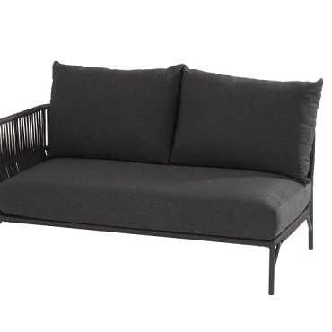 Antara modular 2 seater bench Webbing Anthracite right arm with 3 cushions - Showroommodel OP=OP