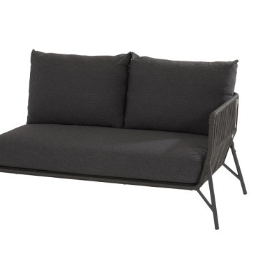 Antara modular 2 seater bench Webbing Anthracite left arm with 3 cushions - Showroommodel OP=OP