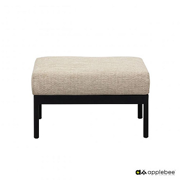 Condor Ottoman 68, Black alu frame, SVLK teak arm natural, Bee Wett cushion in Natural Oak OP=OP
