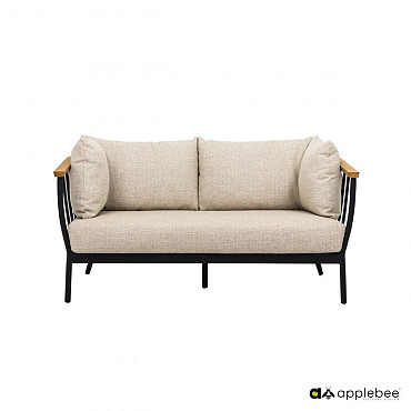 Condor sofa 150, Black alu frame, SVLK teak arm Natural, Bee Wett cushion in Natural Oak OP=OP