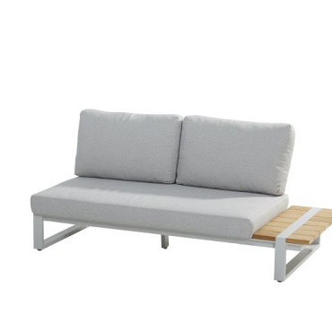 Country modular 2 seater LEFT teak  table Frost Grey with 3 cushions - Showroommodel OP=OP