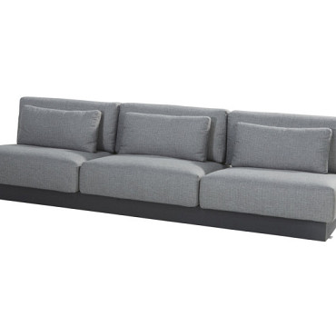 Ibiza modular 3 seater bench with 9 cushions Anthracite