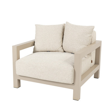 Raffinato living chair latte with 4 cushions Latte