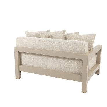 Raffinato living bench 1.5 seater right latte with 6 cushions Latte