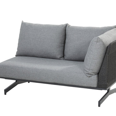Fortuna modular corner bench 2 seater with 4 cushions Anthracite
