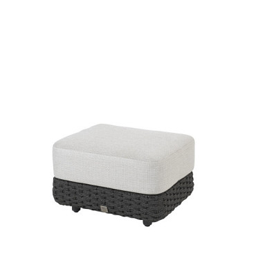 Saint-Tropez footstool with cushion Anthracite