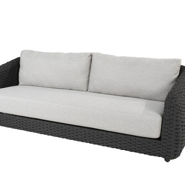 Saint-Tropez living bench 3 seater anthracite with 3 cushions Anthracite