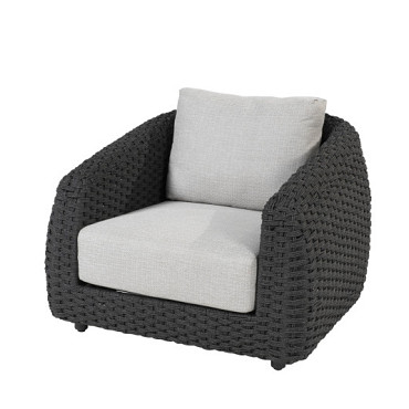 Saint-Tropez living chair anthracite with 2 cushions Anthracite