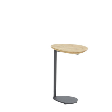 Clever support table teak teardrop shape Anthracite Anthracite
