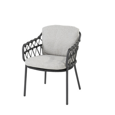 Calpi dining chair anthracite with 2 cushions Anthracite