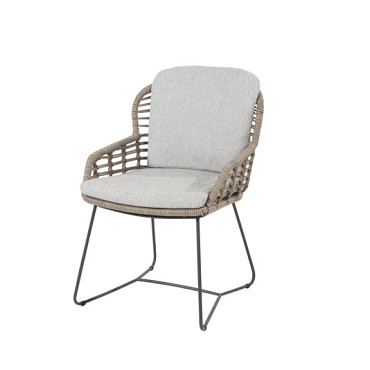 Lugano dining chair pure with 2 cushions Pure