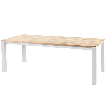 Ridge dining table 220 X 95 cm Teak White