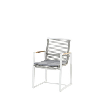 Pandino dining chair with cushion White
