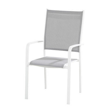 Tosca high back dining chair stackable White
