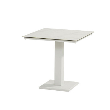Titan dining table 75 x 75 cm Ceramic White