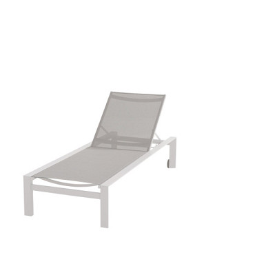 Tropic sunbed with wheels White
