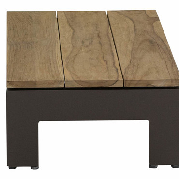Sticks and More coffee table 87x44x23h cm, base alu Black, teak top Natural (94032080) - Showroommodel OP=OP
