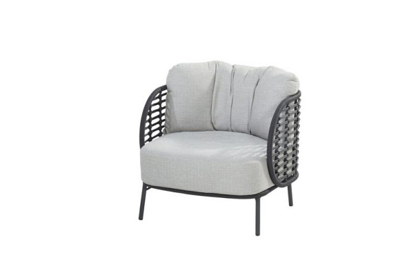 Fabrice living chair Anthracite with 2 cushions Anthracite afbeelding 3