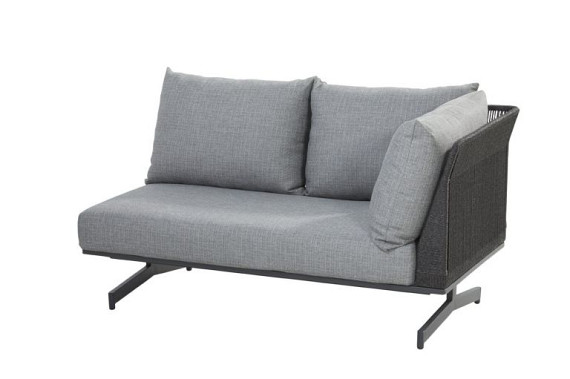 Fortuna modular corner bench 2 seater with 4 cushions Anthracite afbeelding 3