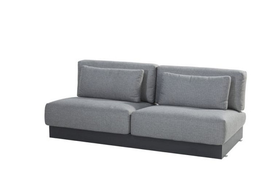 Ibiza modular 2 seater bench with 6 cushions Anthracite afbeelding 3