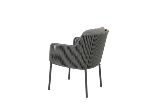 Bernini dining chair Platinum with 2 cushions Platinum afbeelding 3