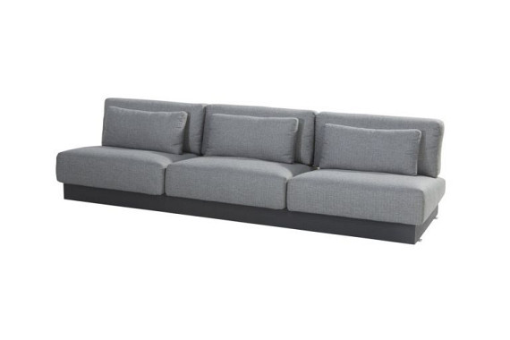 Ibiza modular 3 seater bench with 9 cushions Anthracite afbeelding 3