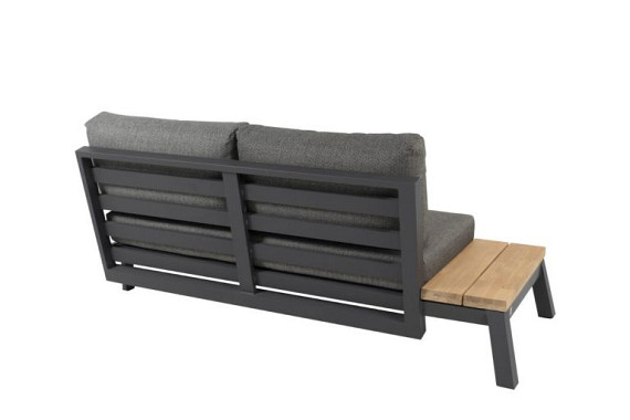 Empire platform 2 seater right with 4 cushions Anthracite/teak afbeelding 4