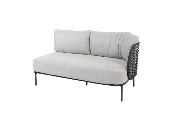Fabrice 2 seater LEFT  anthracite with 3 cushions Anthracite afbeelding 2