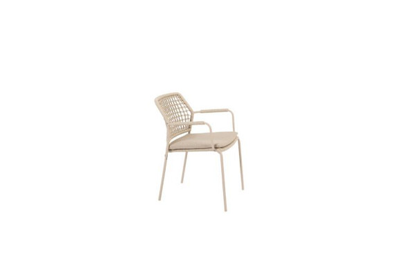 Barista stacking chair latte/latte with cushion Latte - Colour cushions: Latte Venao afbeelding 4