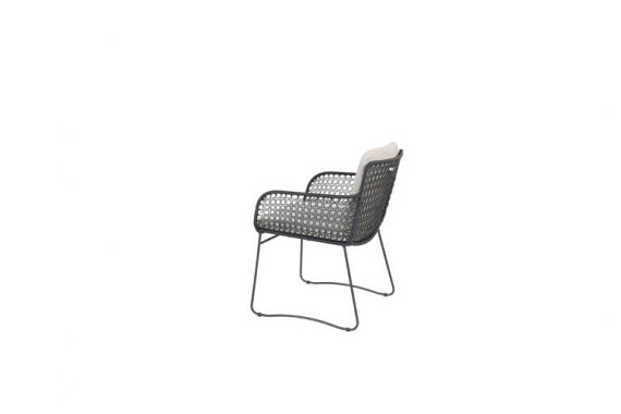 Aprilla dining chair anthracite with 2 cushions Anthracite afbeelding 2