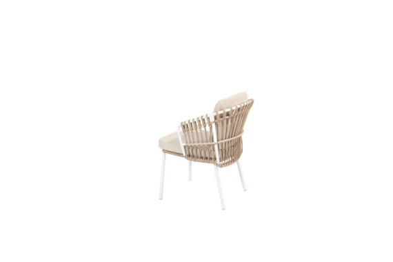 Dalias dining chair white with 2 cushions White afbeelding 2