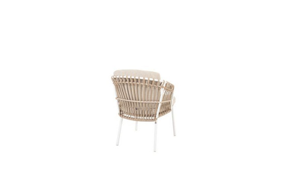 Dalias dining chair white with 2 cushions White afbeelding 3