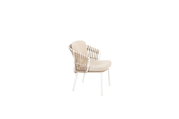 Dalias dining chair white with 2 cushions White afbeelding 4