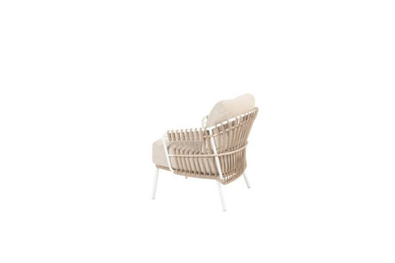 Dalias low dining chair white with 2 cushions White afbeelding 2