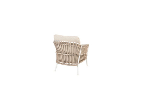 Dalias low dining chair white with 2 cushions White afbeelding 3