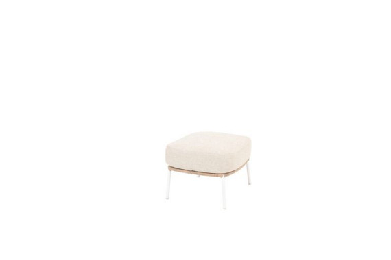 Dalias footstool white with cushion White afbeelding 2