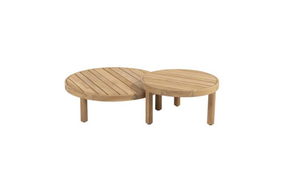 Finn coffee table natural teak round 60 X 32 cm Teak afbeelding 3