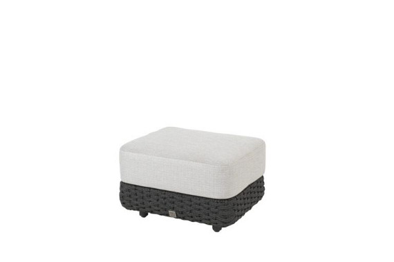 Saint-Tropez footstool with cushion Anthracite afbeelding 2