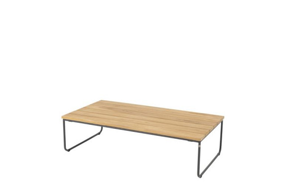 Verdi coffee table natural teak rectangular 110 X 60 X 30 cm Alu / Teak afbeelding 2