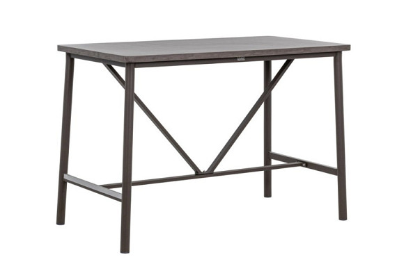 Bijou bar table 150x78x105h, top Light Weigth Concrete in Lava, base aluminium Taupe, NO Ice Cubes - Showroommodel OP=OP