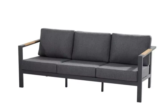Ginger living 3 s-bench + 2 living chairs Anthracite with cushions Anthracite - Showroommodel OP=OP afbeelding 2
