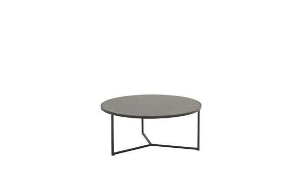 Atlas coffee table ceramic 80 cm.ø H 35 Anthracite/marble
