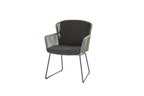 Vitali dining chair Webbing Green with 2 cushions - Showroommodel OP=OP