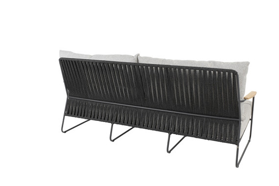 Balade living bench 3 seater anthracite with 3 cushions Anthracite afbeelding 2