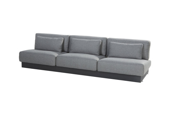 Ibiza modular 3 seater bench with 9 cushions Anthracite