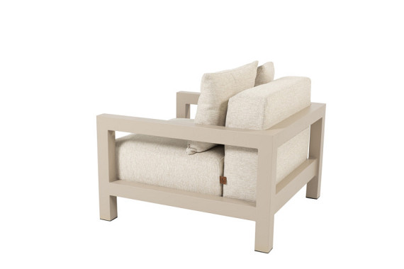 Raffinato living chair latte with 4 cushions Latte afbeelding 2