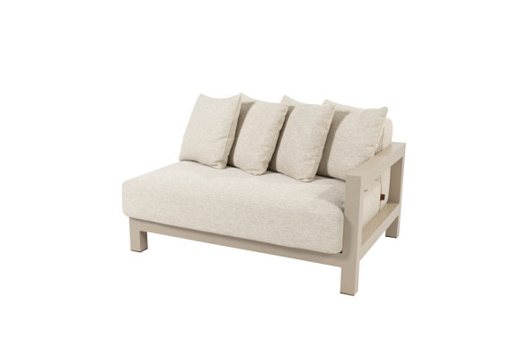 Raffinato living bench 1.5 seater left latte with 6 cushions Latte